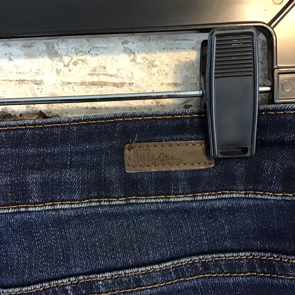 KUT FROM THE KLOTH Women's CATHERINE BOYFRIEND Dark Blue Denim Jeans 14 - Picture 6 of 8